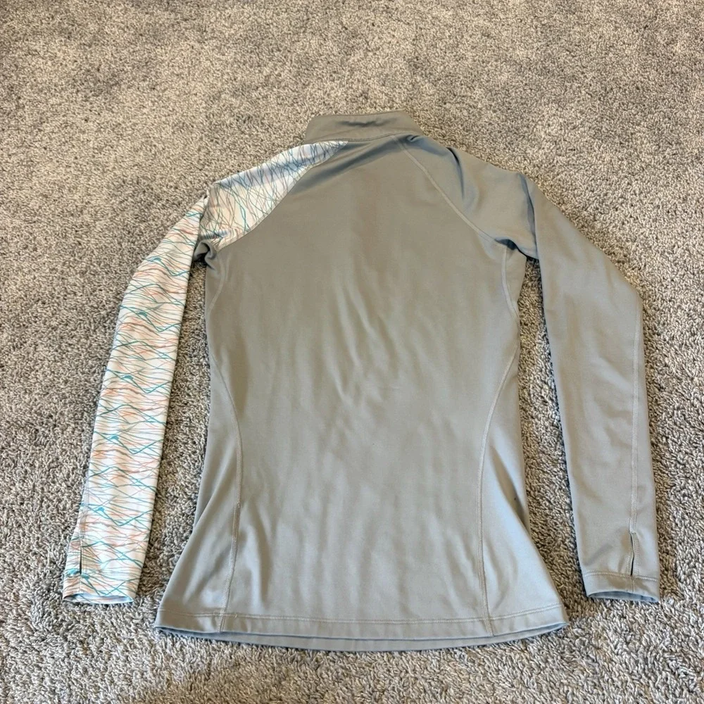 Nike Pro Combat Therma-Fit Women's Medium M  Gray 1/4 Zip Activewear 476753-082